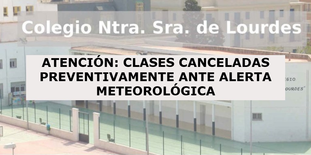 COMUNICADO 13/11/24: SUSPENSIÓN DE CLASES POR ALERTA METEOROLÓGICA