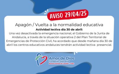 AVISO 29-04-2025 – Reinicio de la actividad lectiva habitual