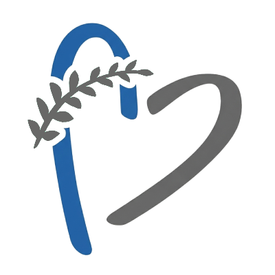 Logotipo Amor de Dios: corazón con color parcial