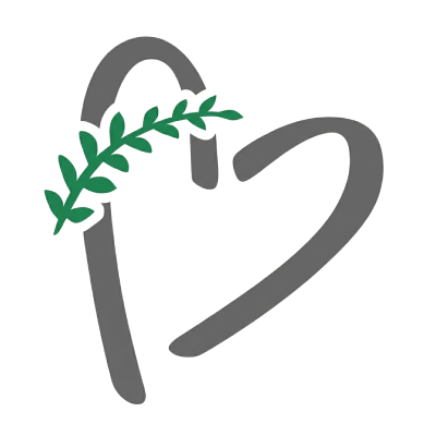 Logotipo Amor de Dios: corazón con color parcial